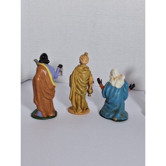 "Lot of 4" Western Germany 6" Nativity Figurines Ceramic Vintage Christmas Decor - Picture 4 of 11
